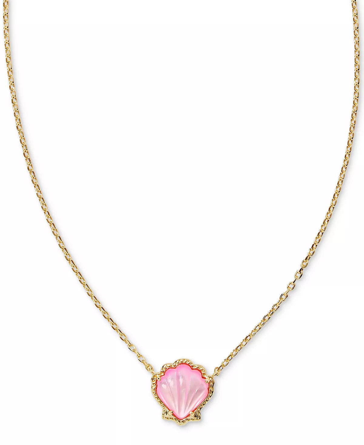 Kendra Scott Brynne Shell Short Pendant Necklace Blush Ivory Mother Of Pearl