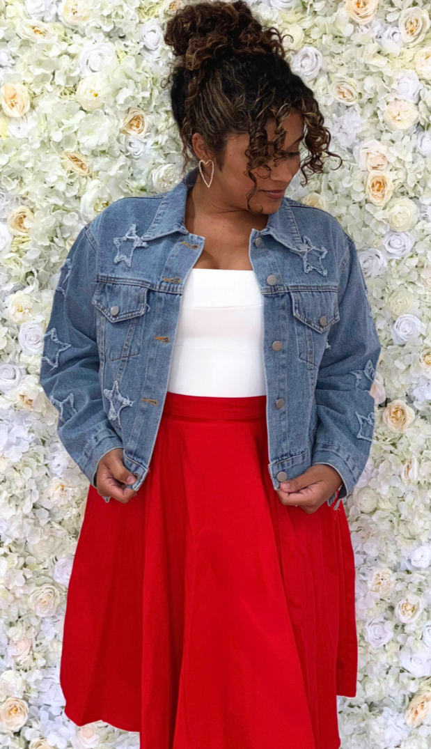 Red Classic Pleated Midi Skirt With Pockets