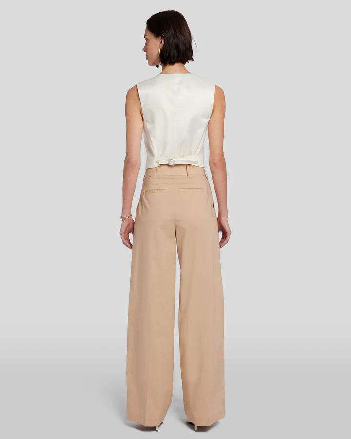 7 For All Mankind Pleated Poplin Trouser Pants