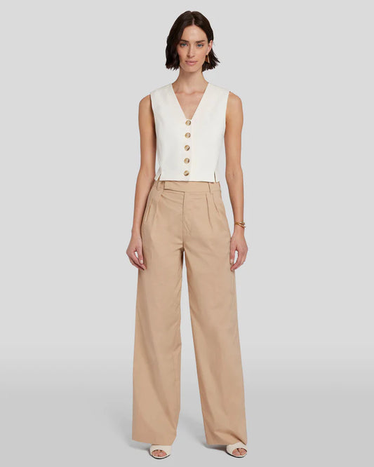 7 For All Mankind Pleated Poplin Trouser Pants