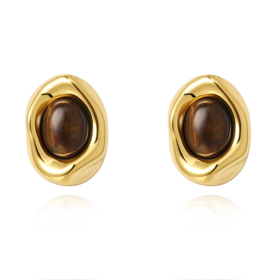 Tiger Eye Studs