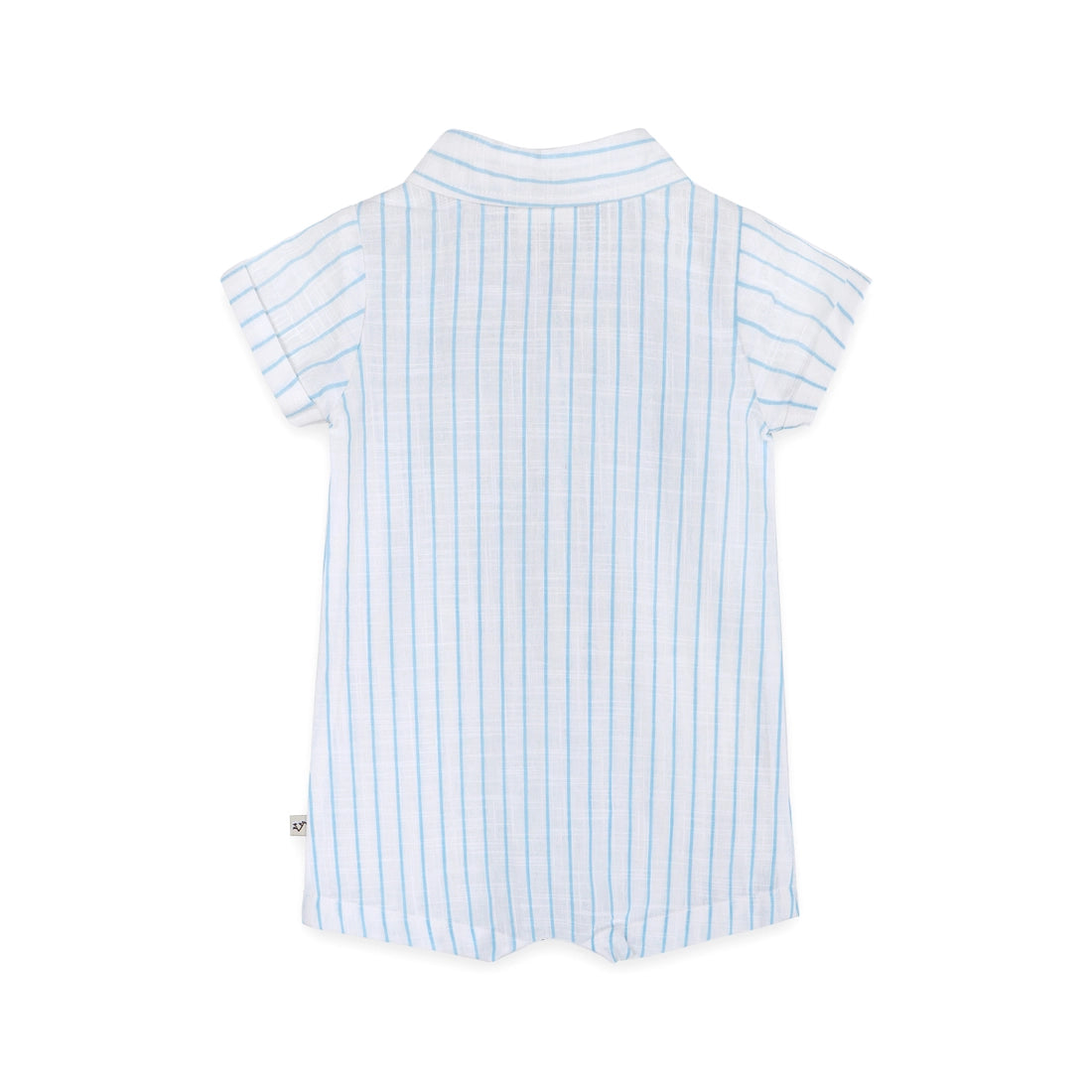 Aqua Embroidered Baby Romper