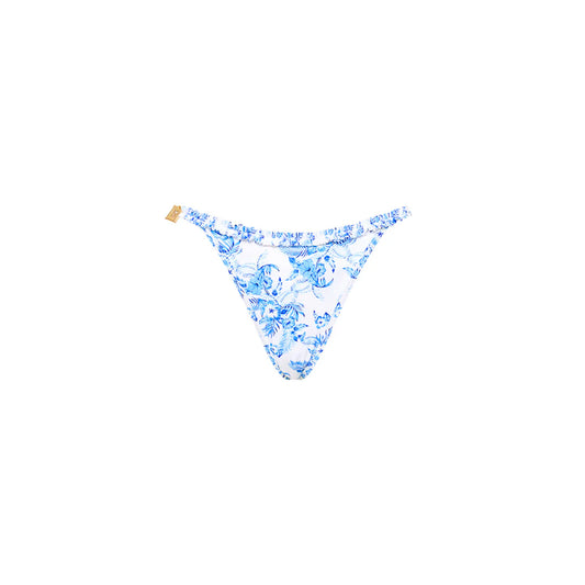 Kulani Kinis Double Ruffle Adjustable Cheeky Bikini Bottom - Vintage Paradise