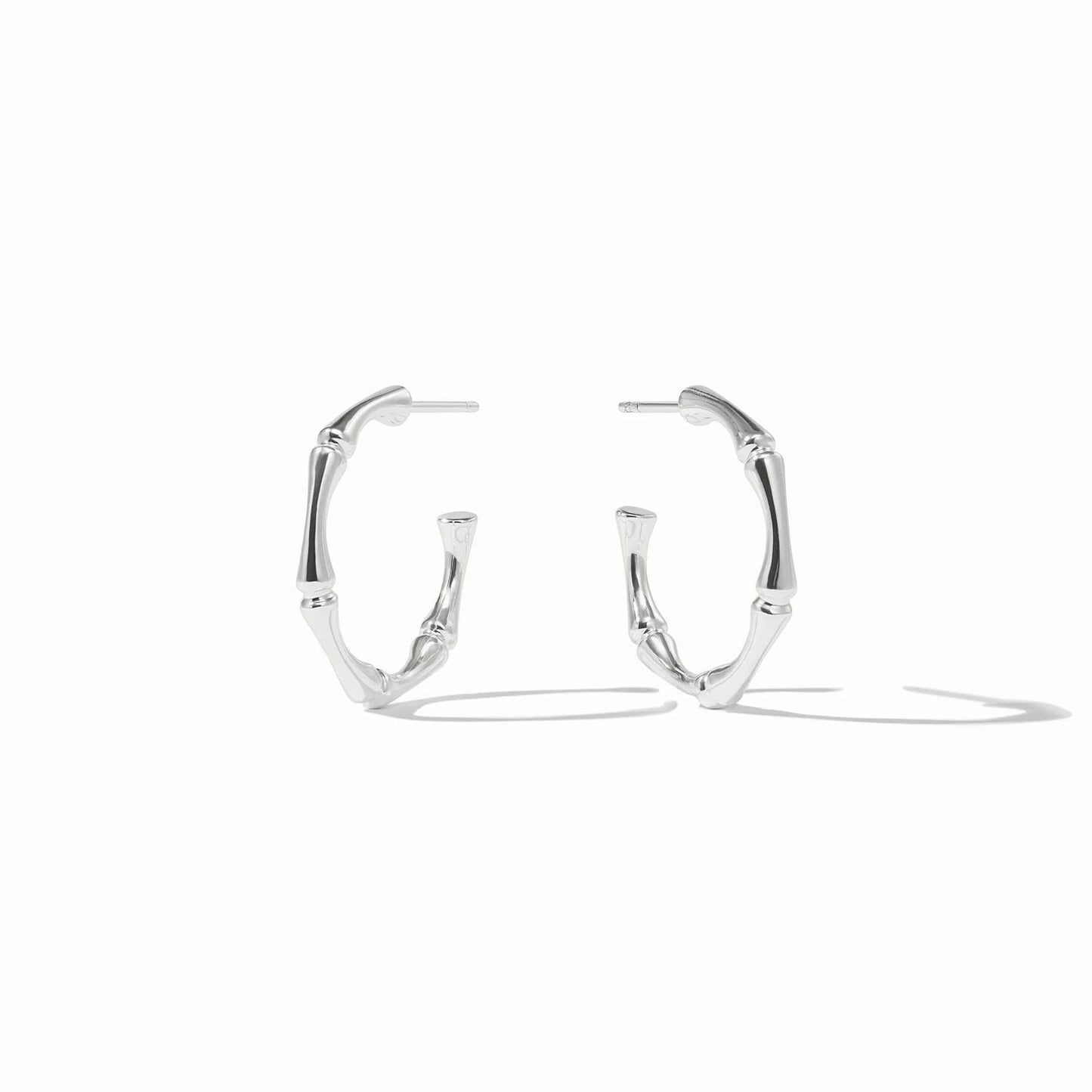 Julie Vos Small Bamboo Silver Hoop