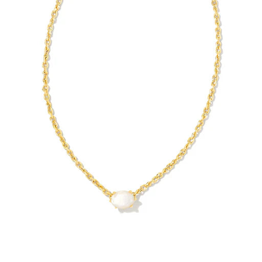 Kendra Scott Cailin Gold Pendant Necklace in Ivory Mother-of-Pearl