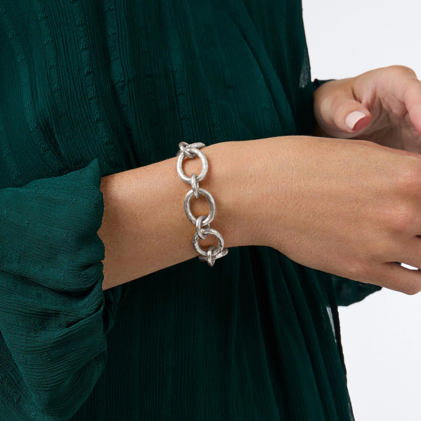 Julie Vos Catalina Demi Link Bracelete Silver