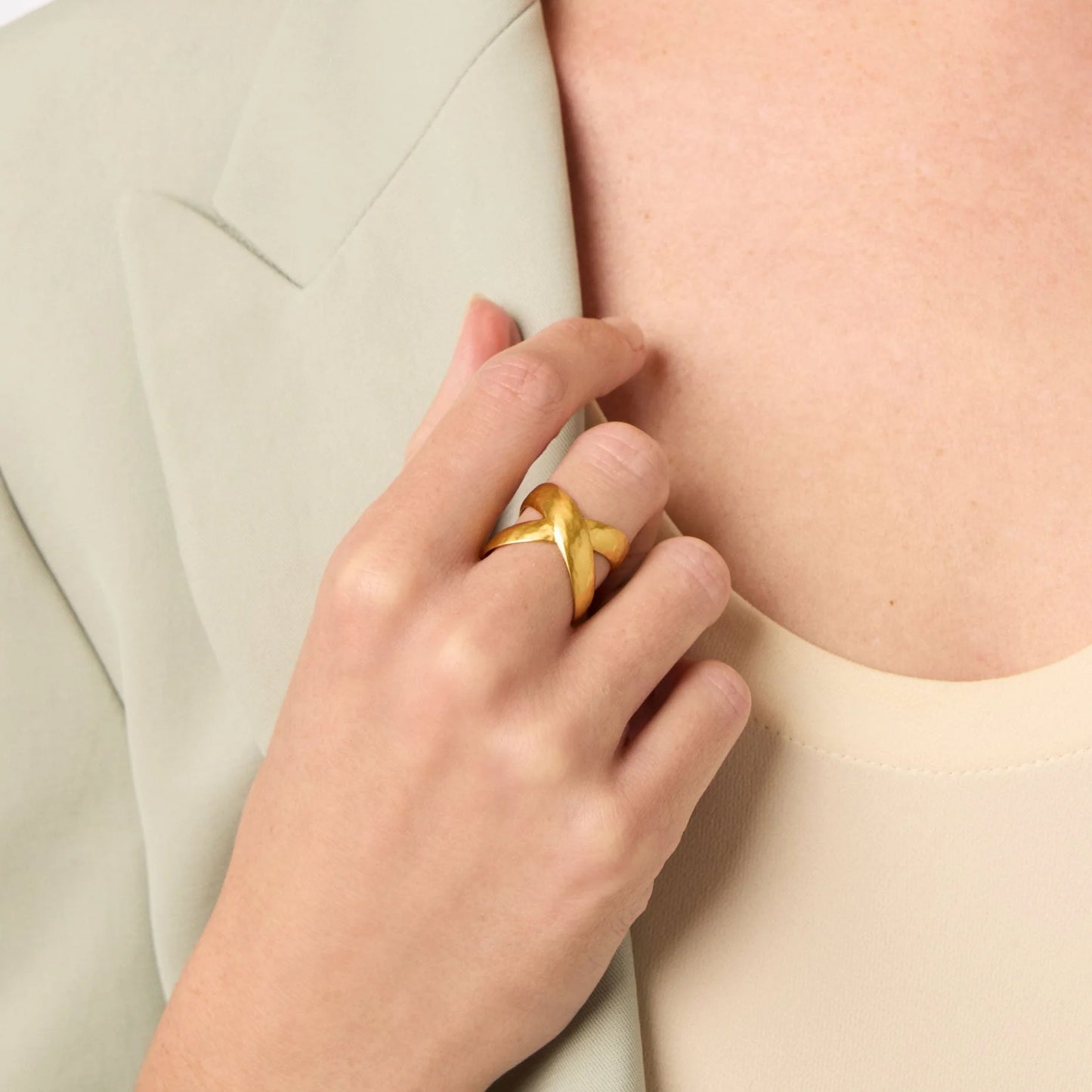 Julie Vos Catalina X Ring Gold