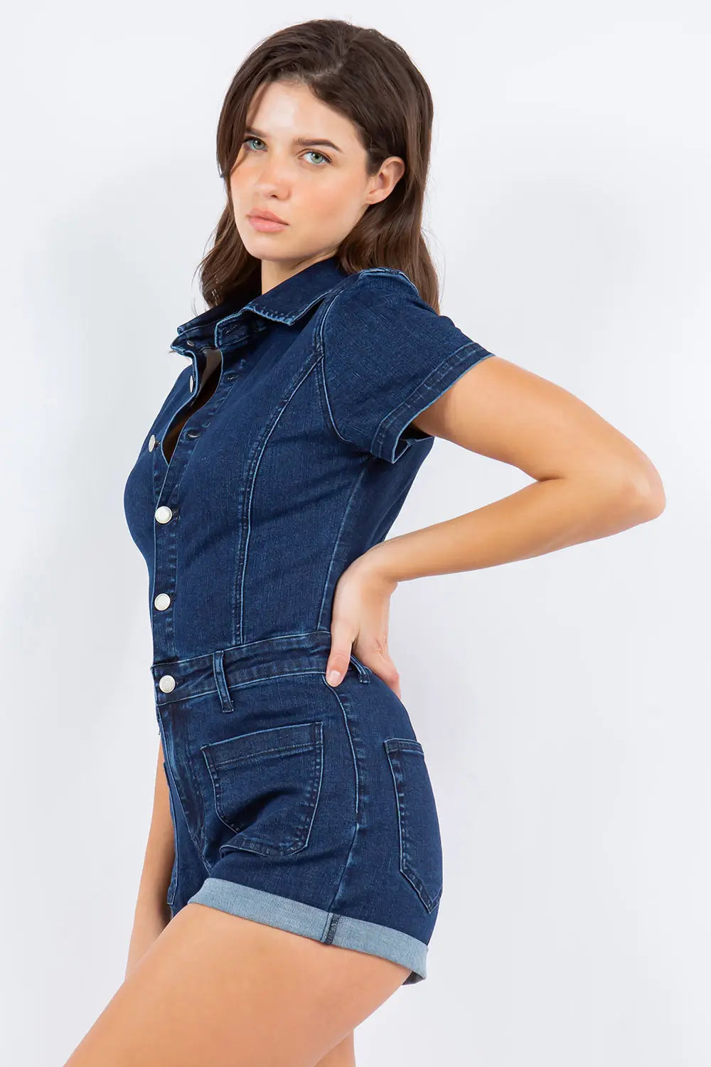 Denim Romper