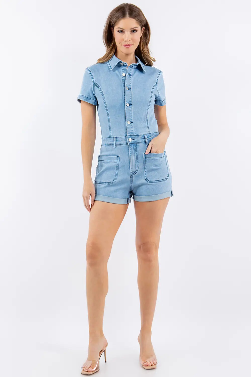 Denim Romper