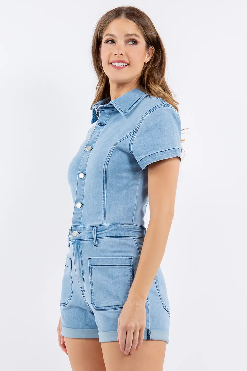 Denim Romper