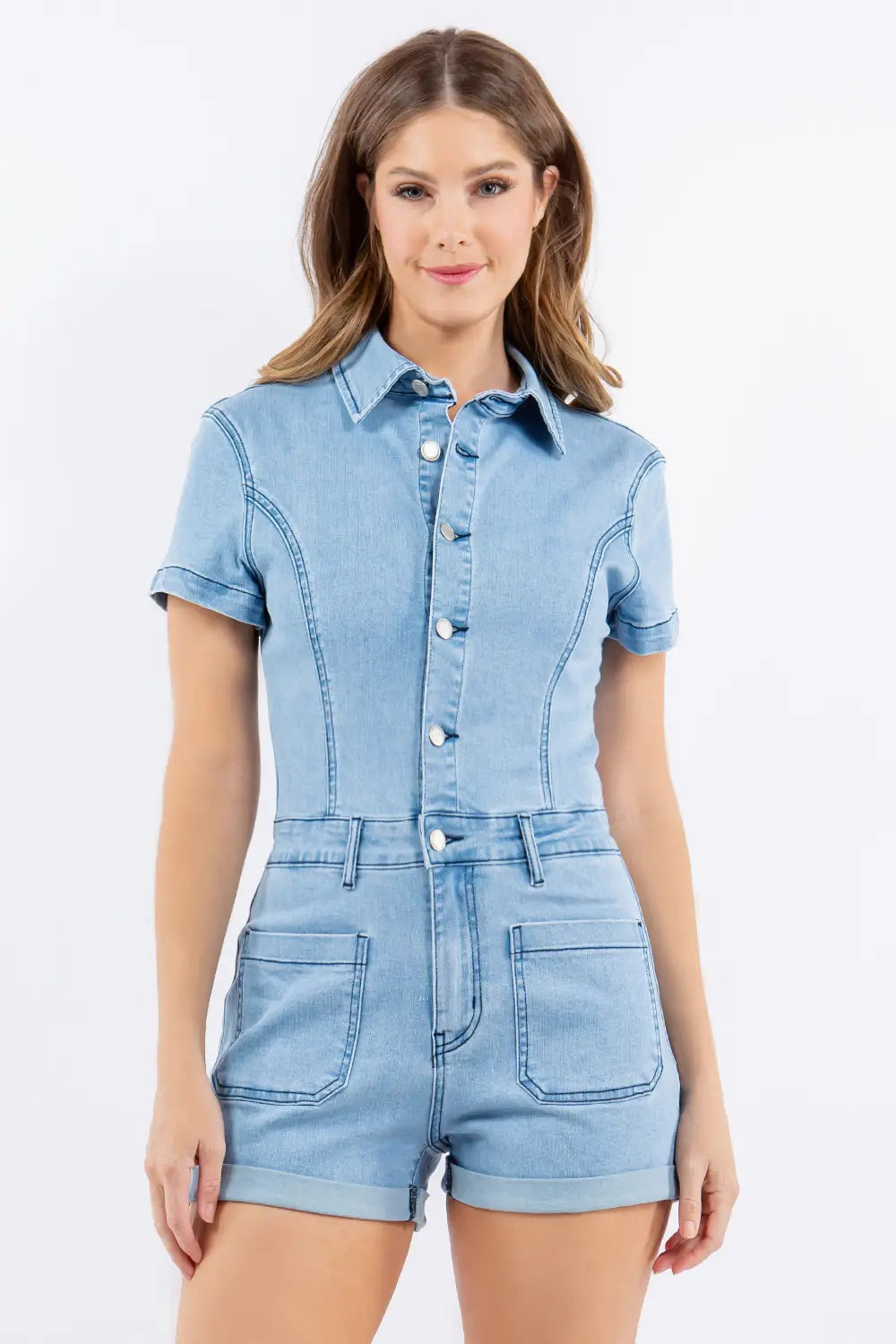Denim Romper
