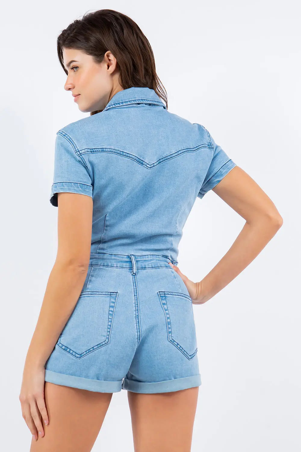Denim Romper