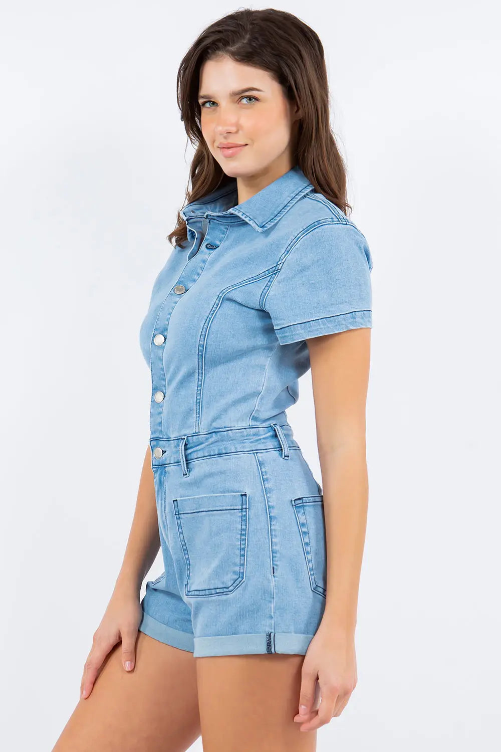 Denim Romper