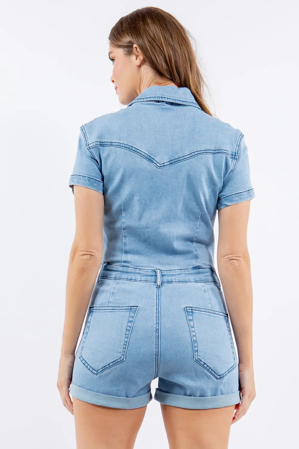 Denim Romper