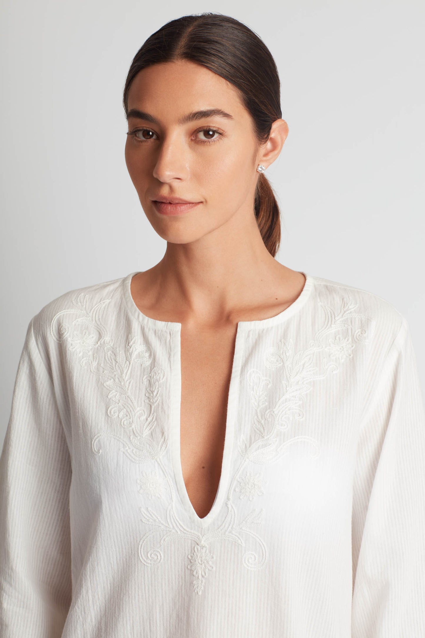 Lauren Ralph Lauren Embroidered Chainstitch Tunic