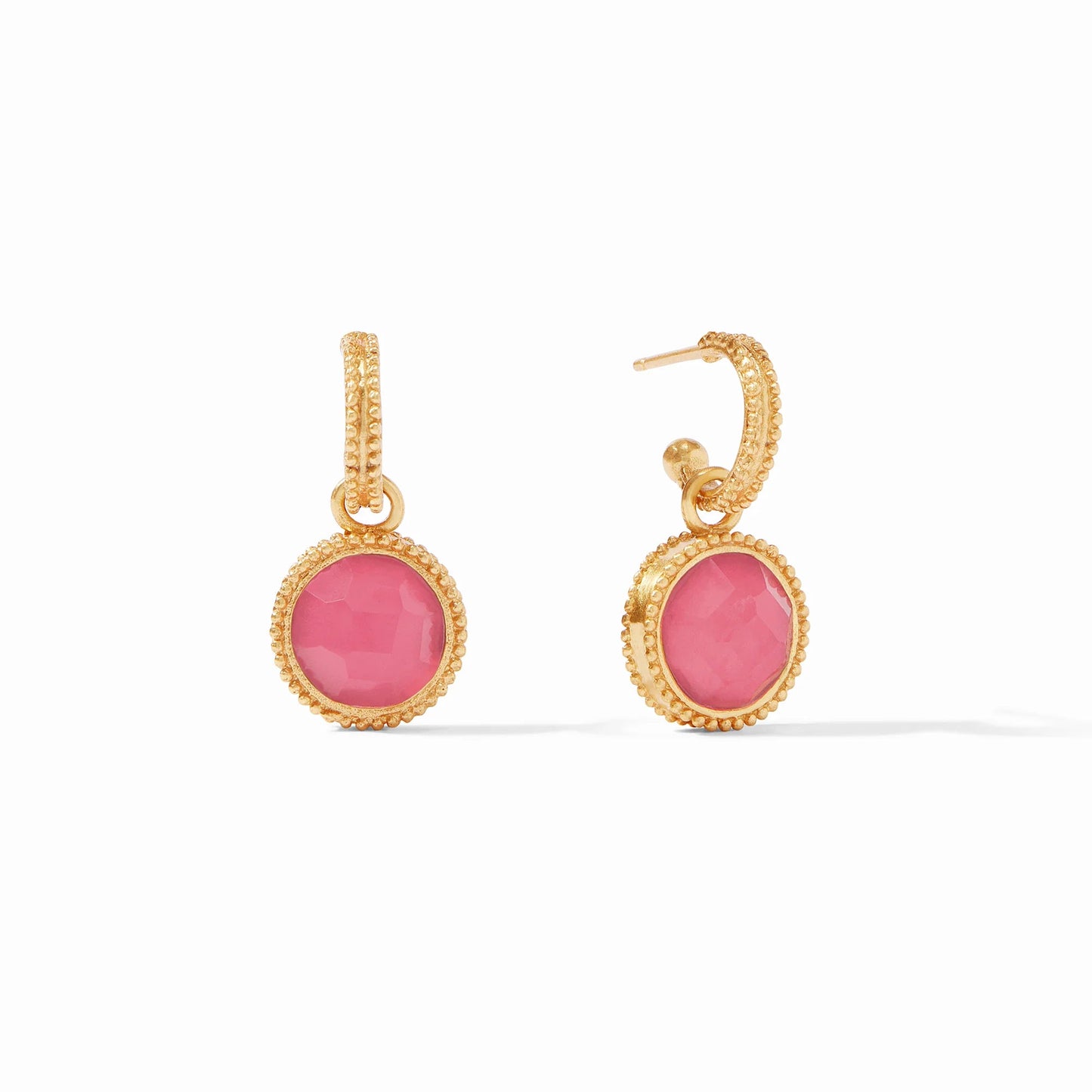 Julie Vos Fleur-de-Lis Hoop & Charm Earrings