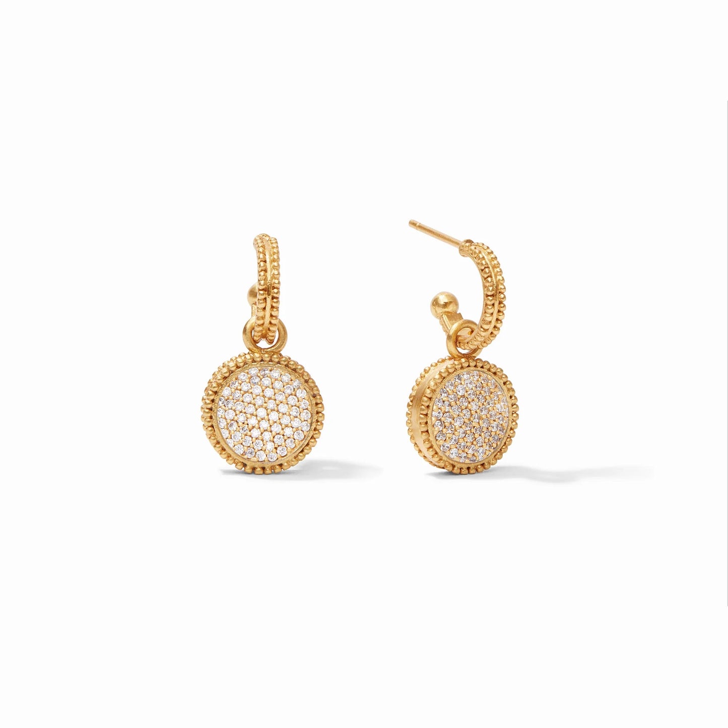 Julie Vos Fleur-de-Lis Hoop & Charm Earrings