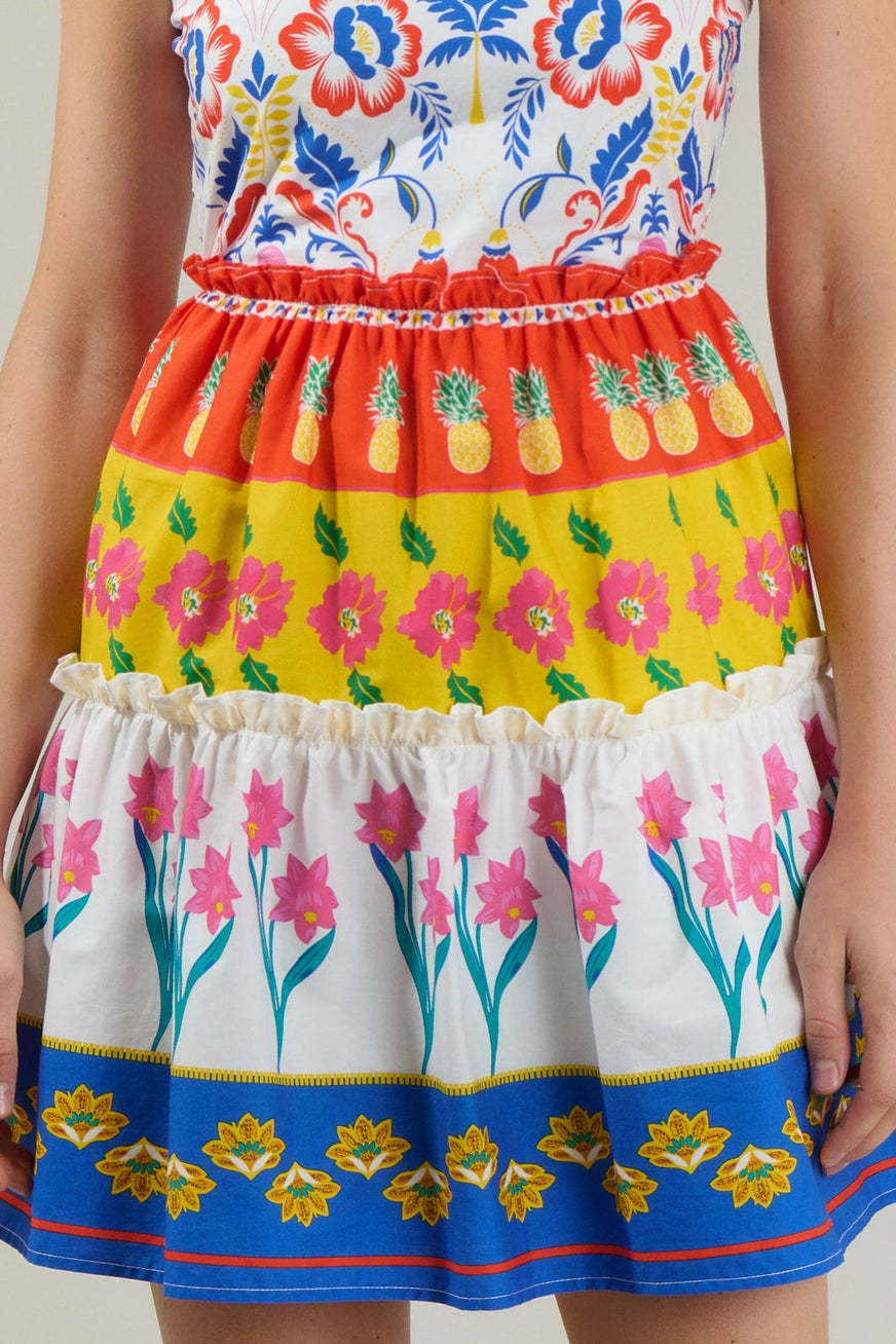 Floral Ruffle Tiered Mini Dress