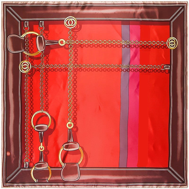 Framed Snaffle Bits Silky Scarf