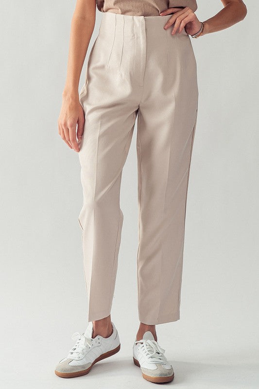High Waist Pleated Pants