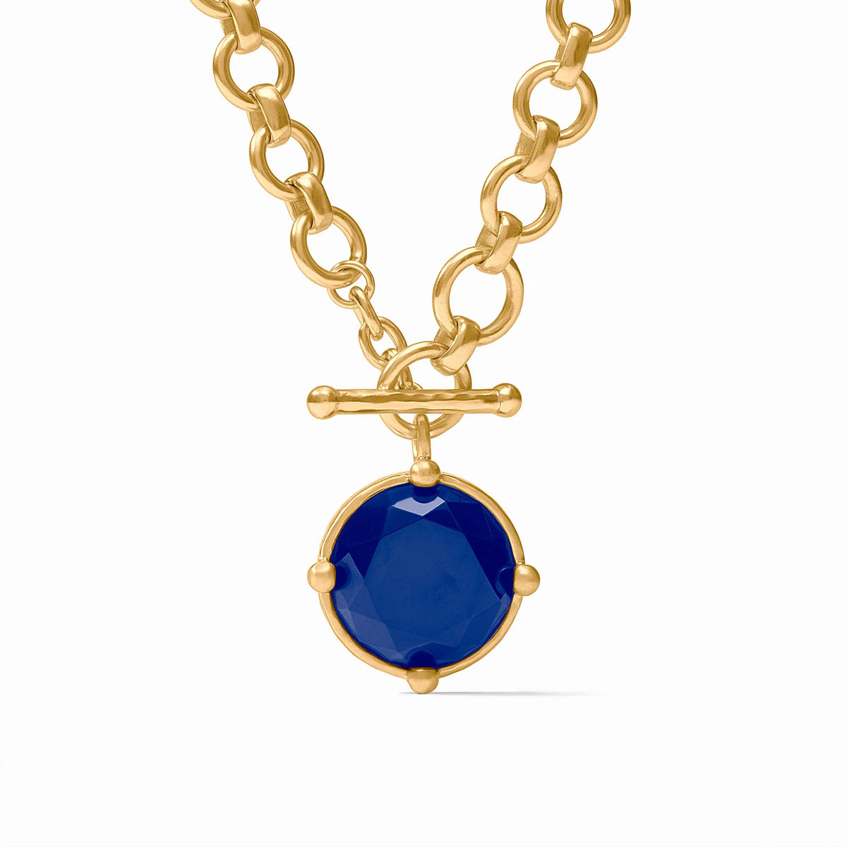 Julie Vos Demi Honeybee Necklace Iridescent Sapphire Blue