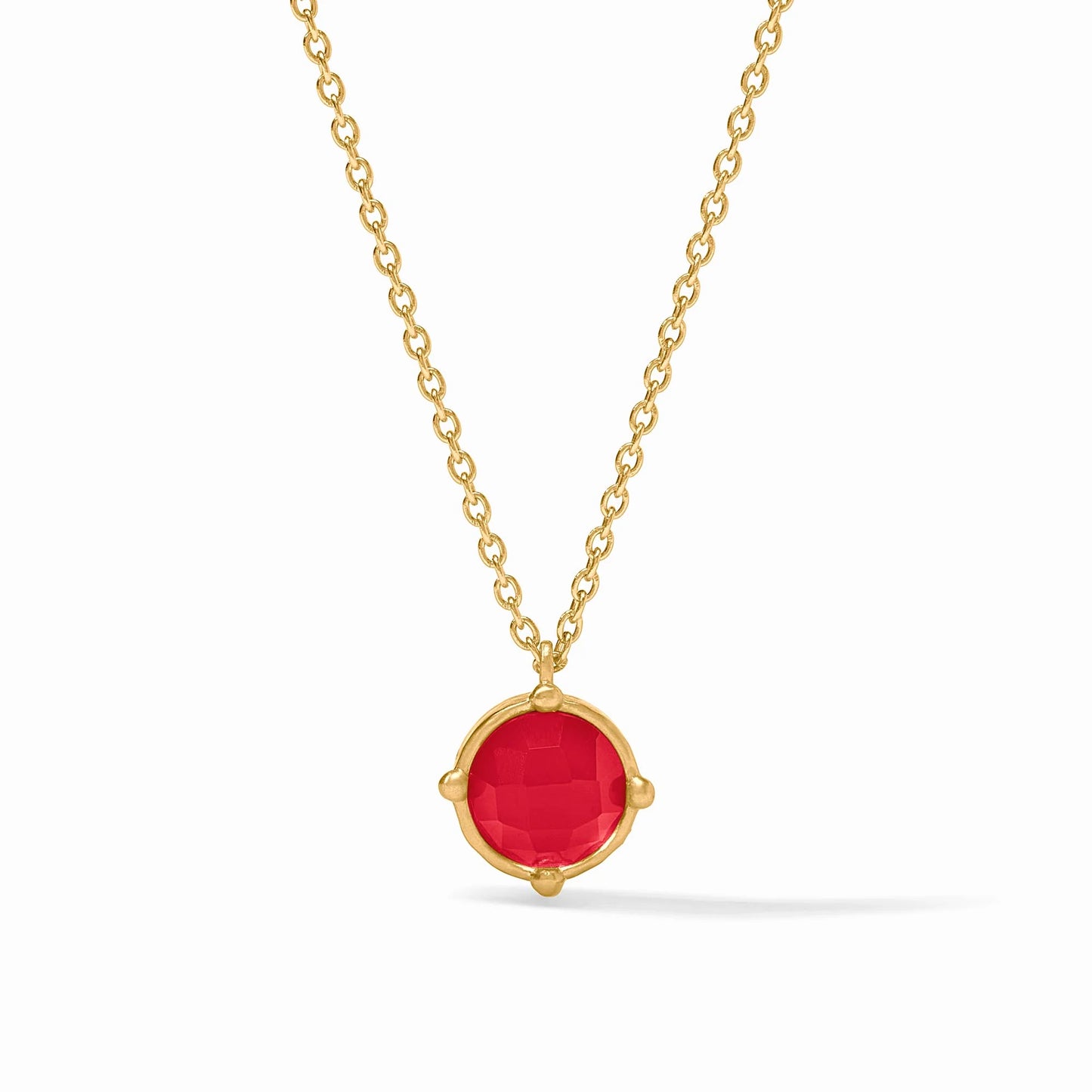 Julie Vos Honeybee Solitaire Necklace in Iridescent Strawberry