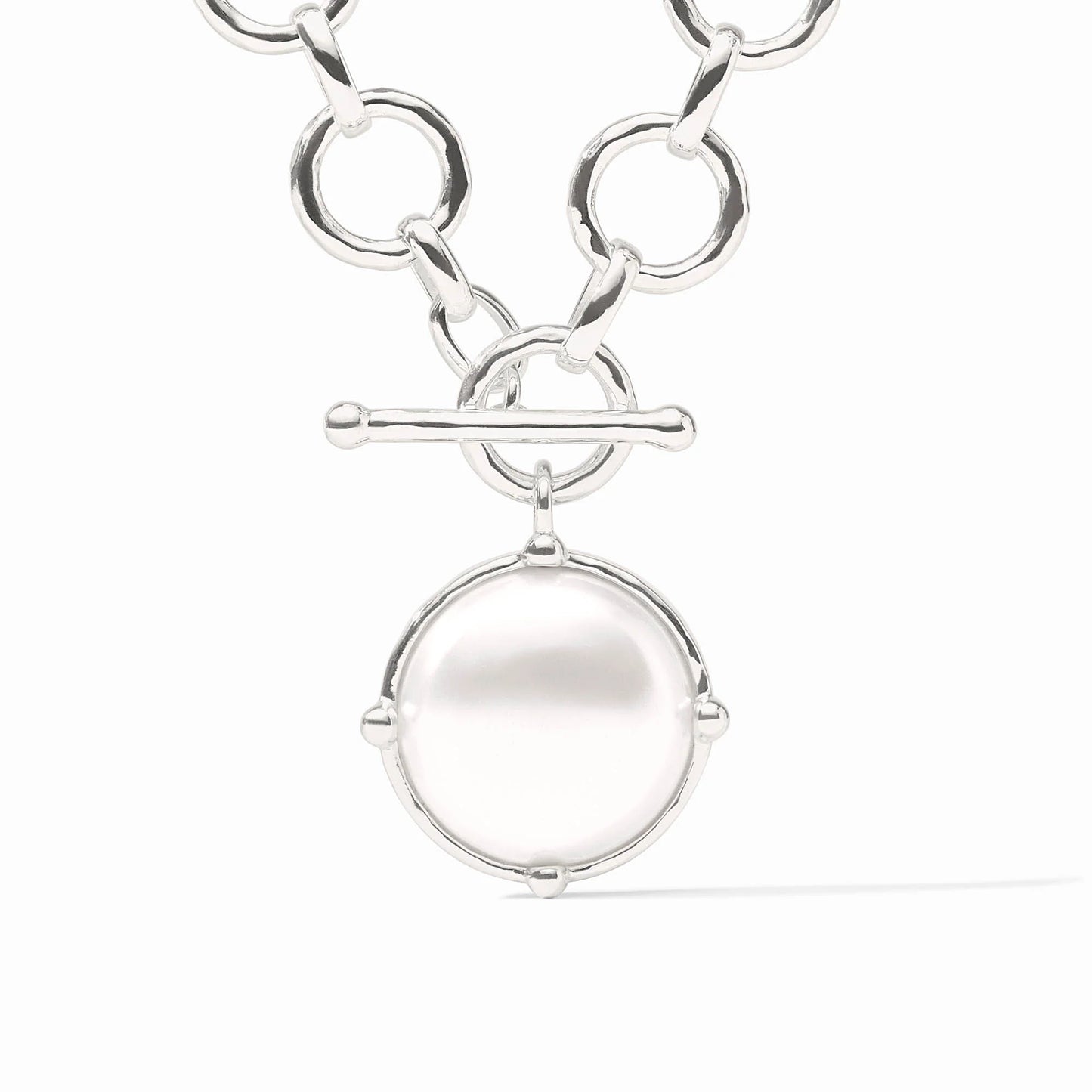 Julie Vos Honeybee Silver Statement Necklace In Pearl