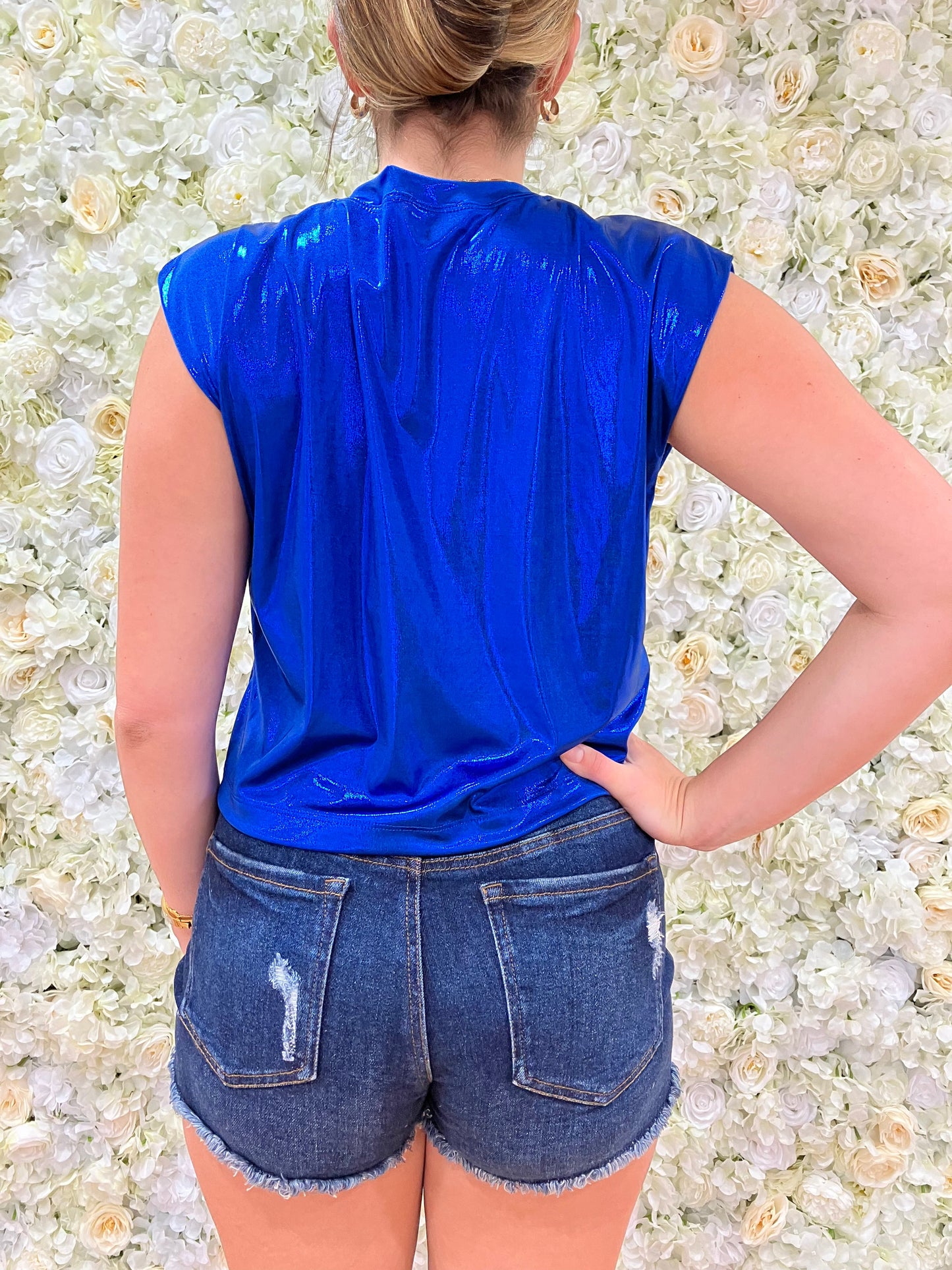 Metallic Muscle Top