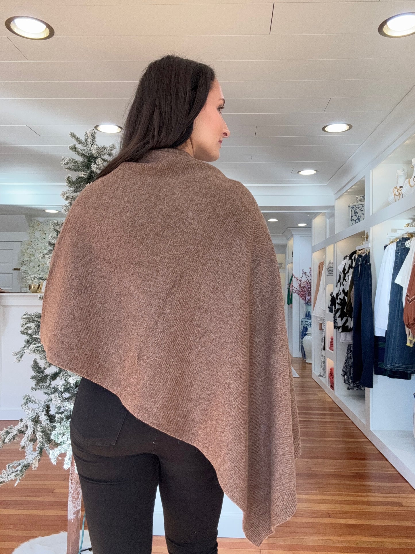Light weight Brown Poncho Sweater