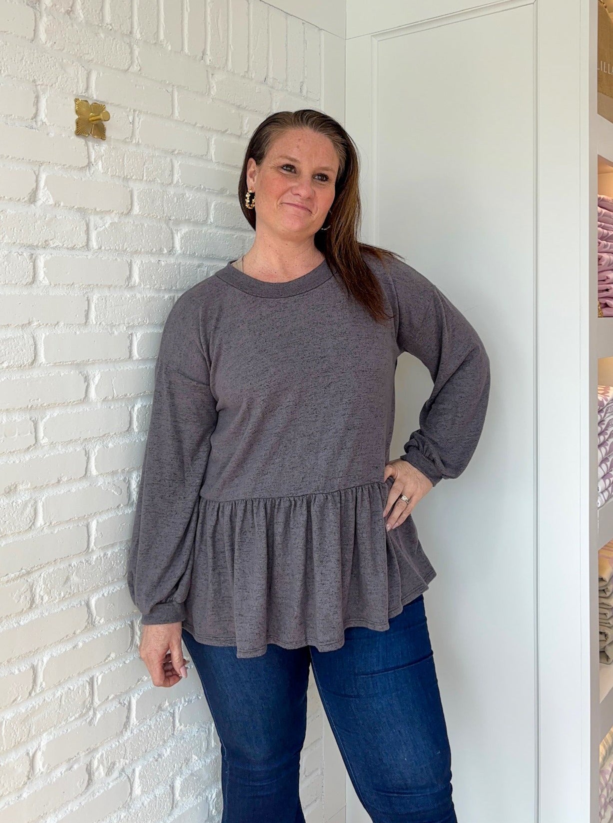 Tiered Ruffle Curvy Fit Top