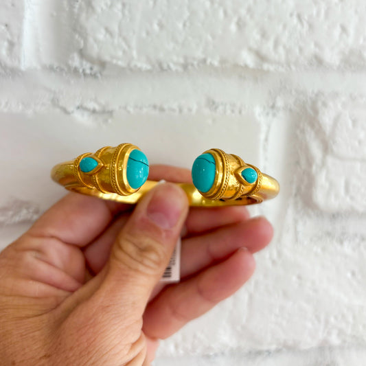 Julie Vos Cannes Demi Cuff in Turquoise Blue