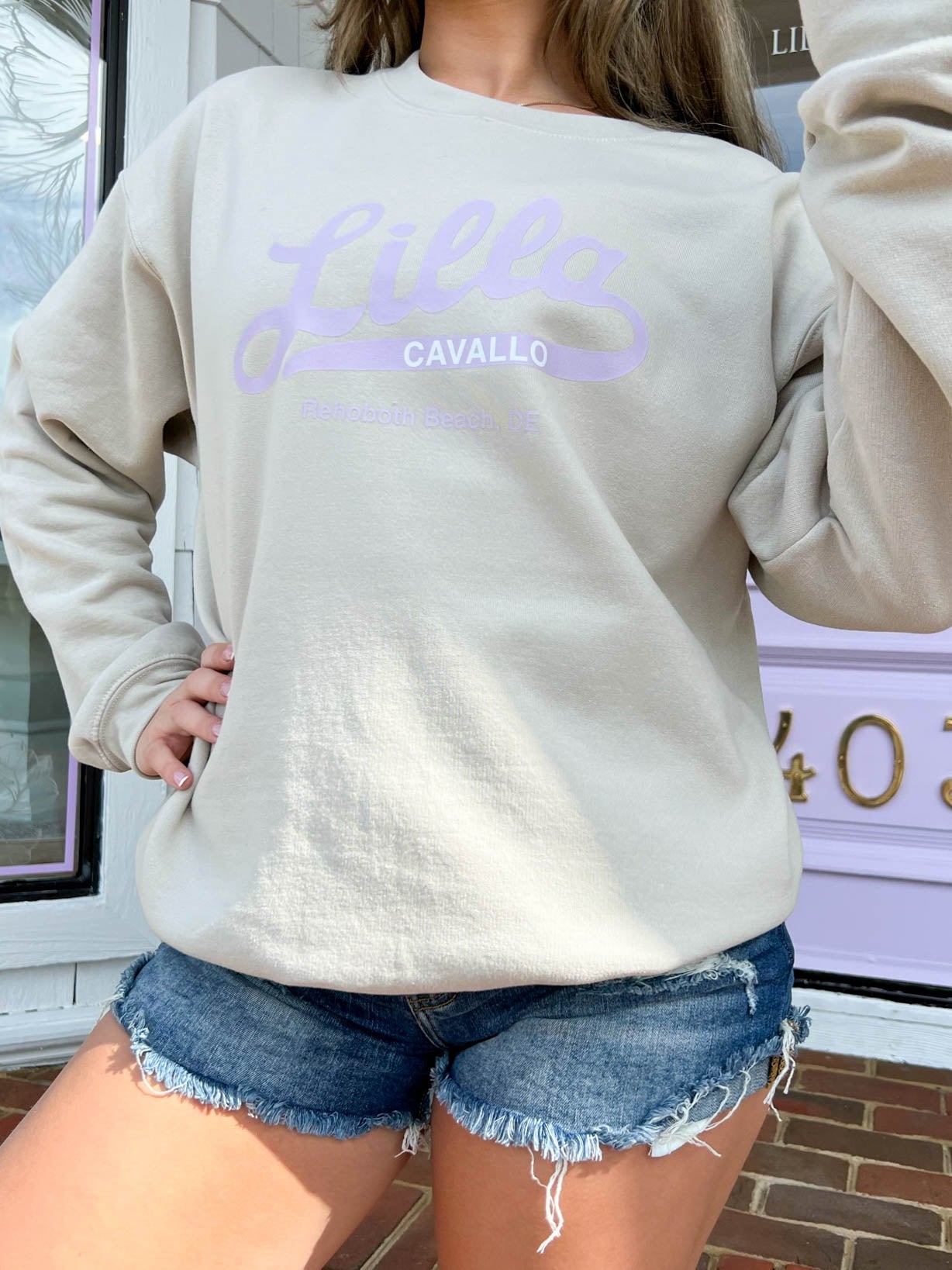 Candy Lilla Crewneck Sweatshirts