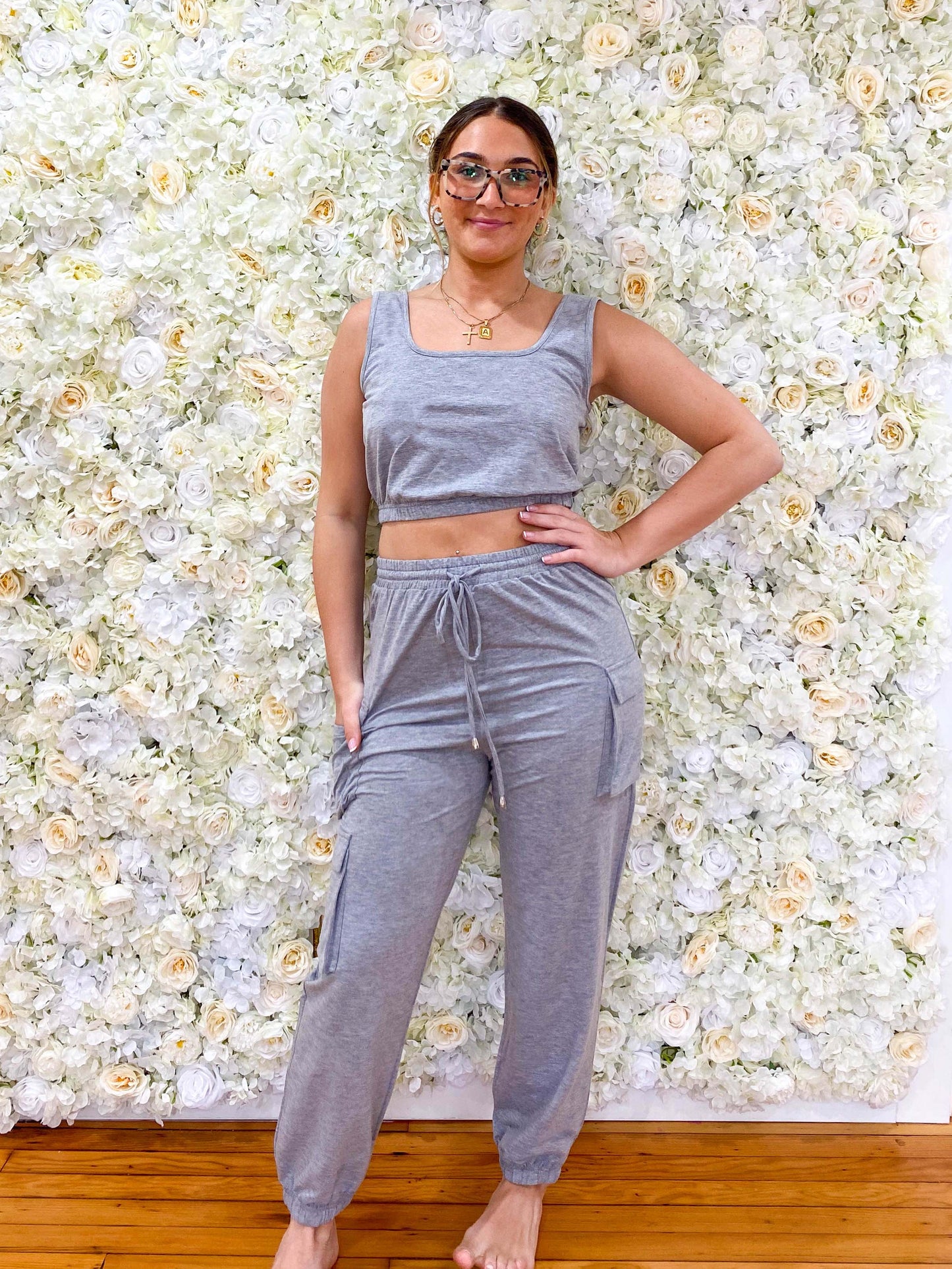 Heather Grey Next Level Jogger Set