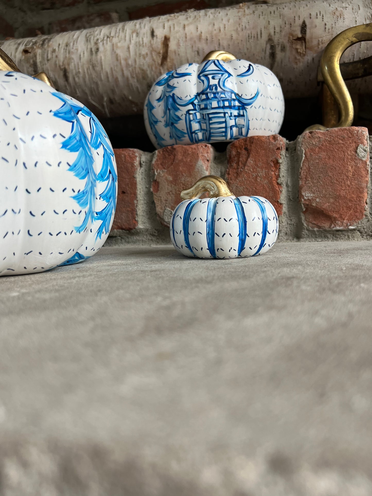 Chinoiserie Blue & White Pumpkins