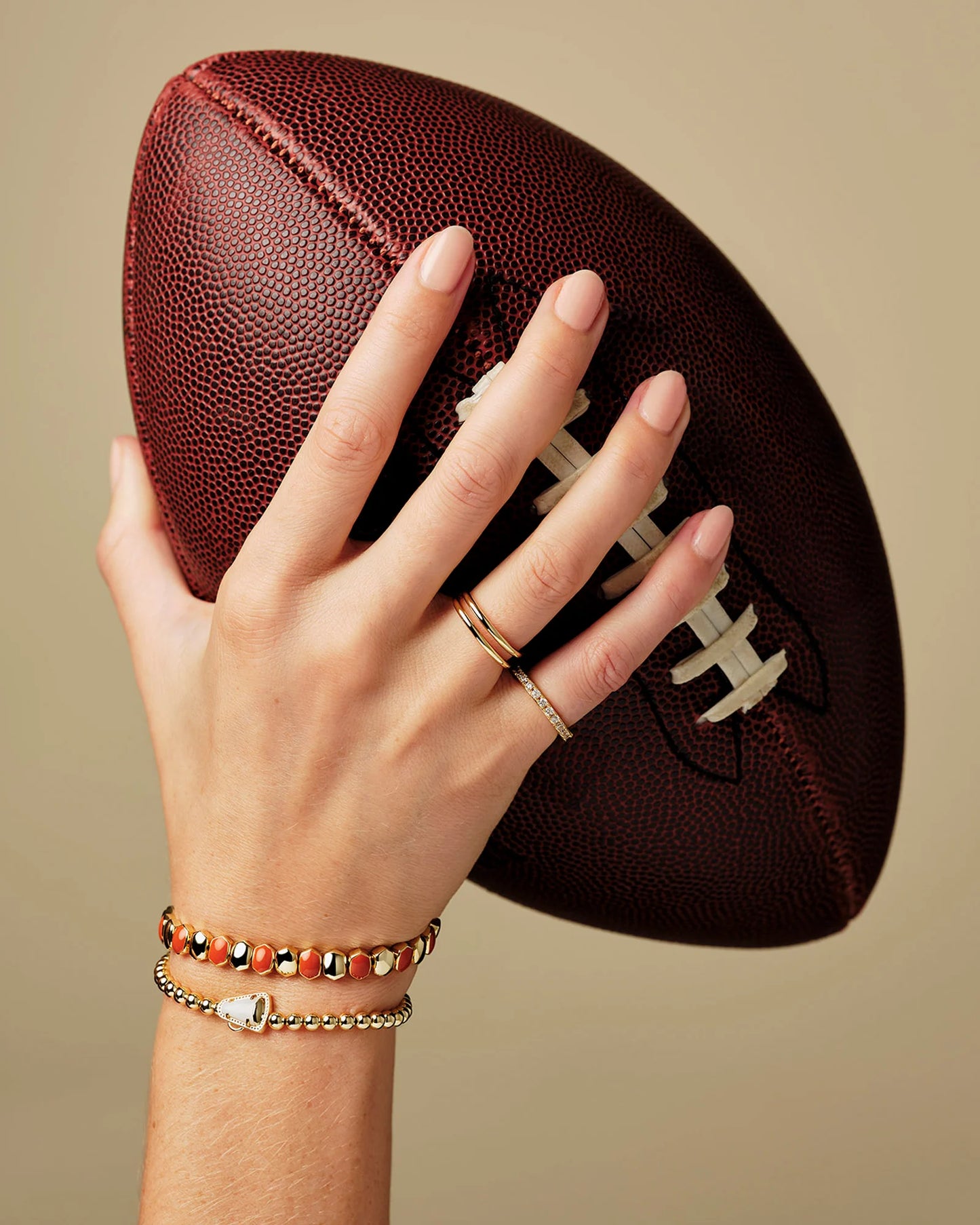 Kendra Scott Daphne Enamel Stretch Bracelet Dark Orange Enamel