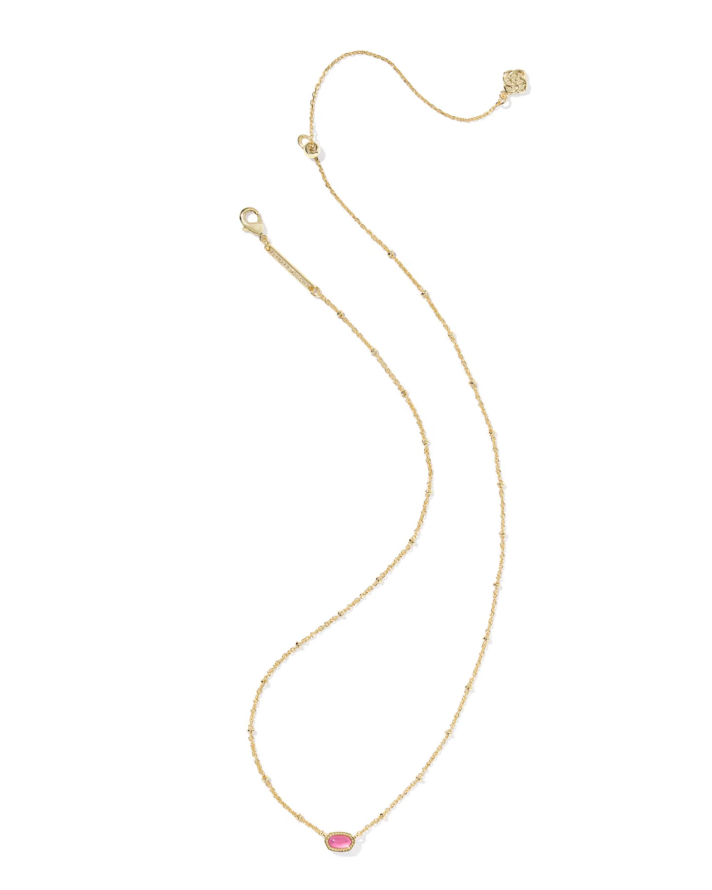 Kendra Scott Mini Elisa Gold Satellite Short Pendant Necklace in Azalea Illusion