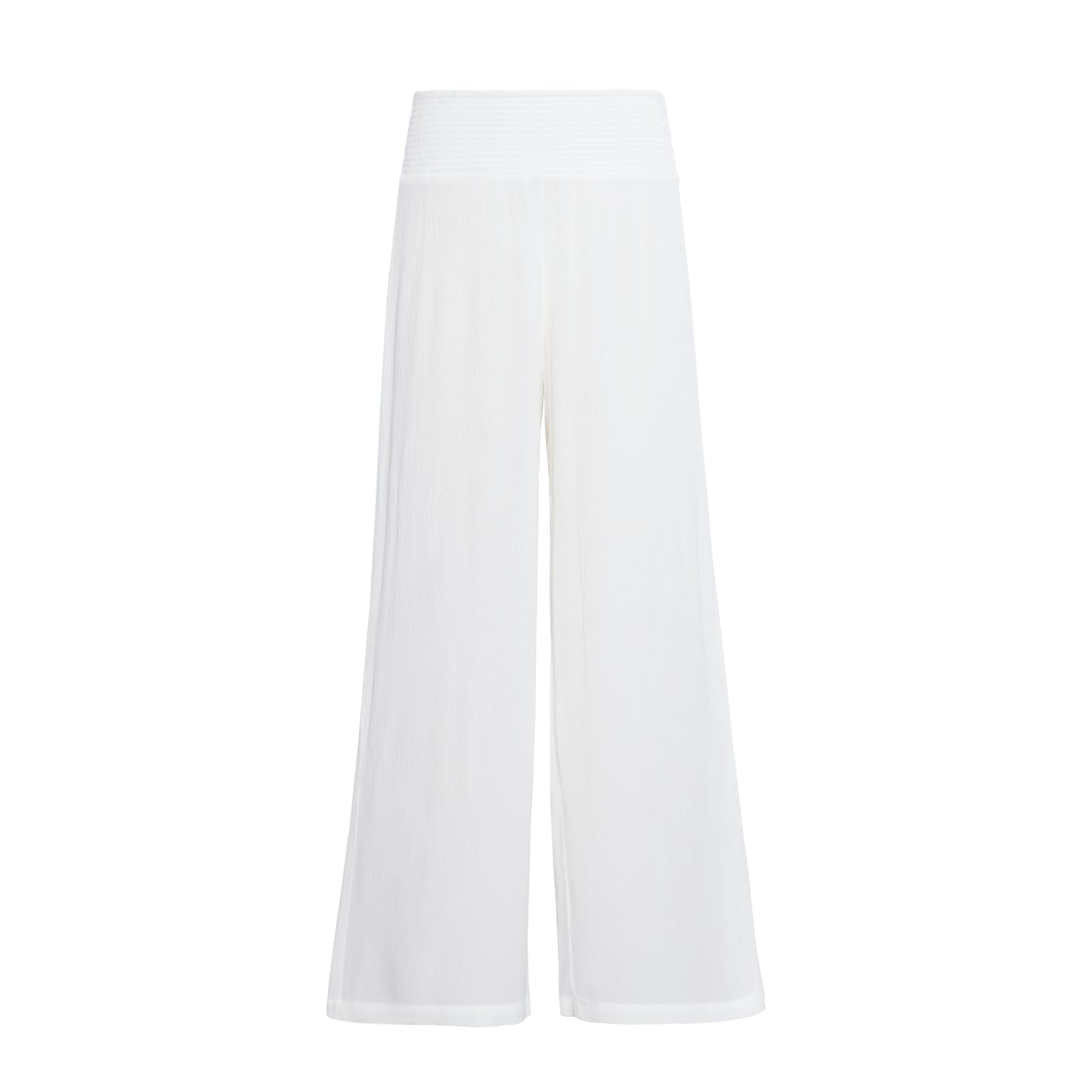 Lauren Ralph Lauren White Smocked Waist Pant