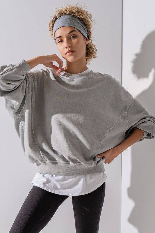 Organic Pigment Washed Sweatshirt Top