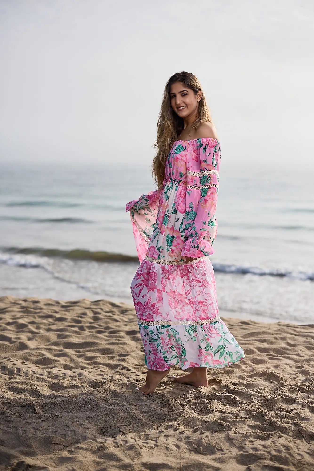 Love Shack Off The Shoulder Maxi Dress