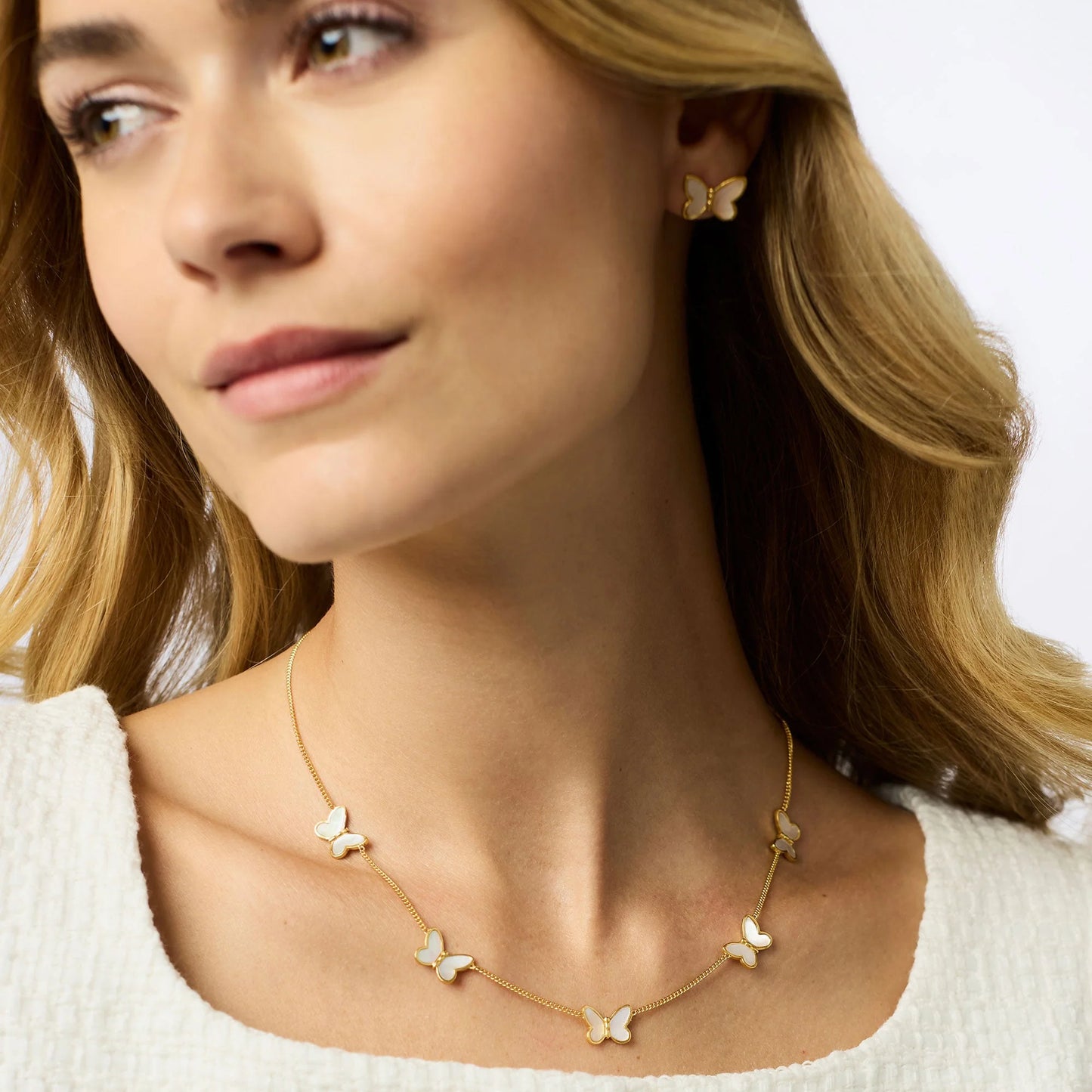 Julie Vos Papillon Delicate Station Necklace