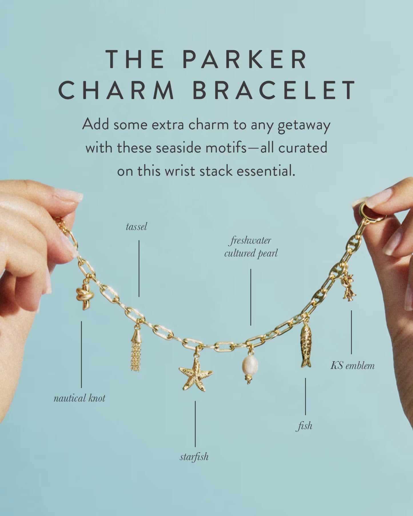 Kendra Scott Parker Charm Gold Bracelet