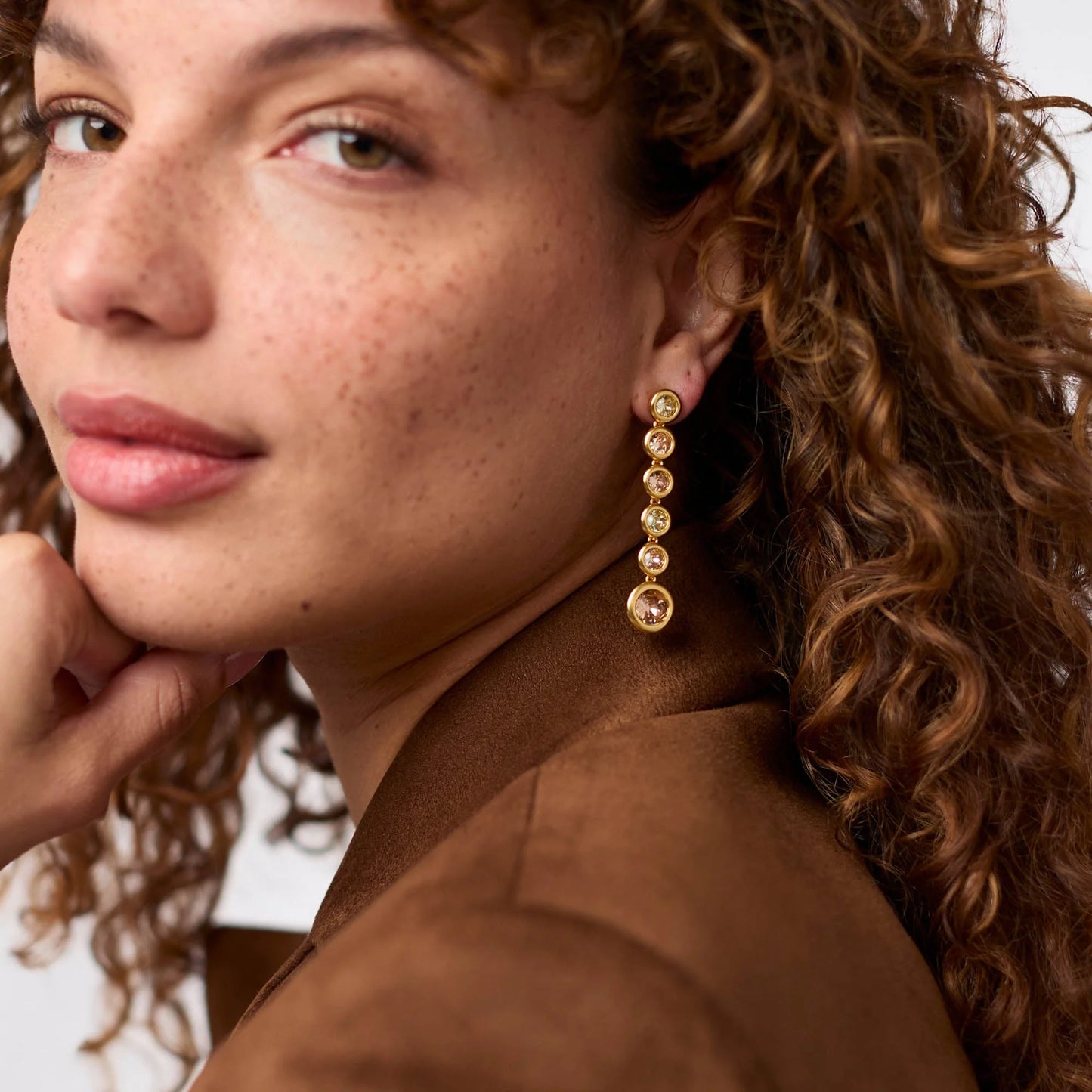 Julie Vos Rainbow Tier Earring Champagne Radiance