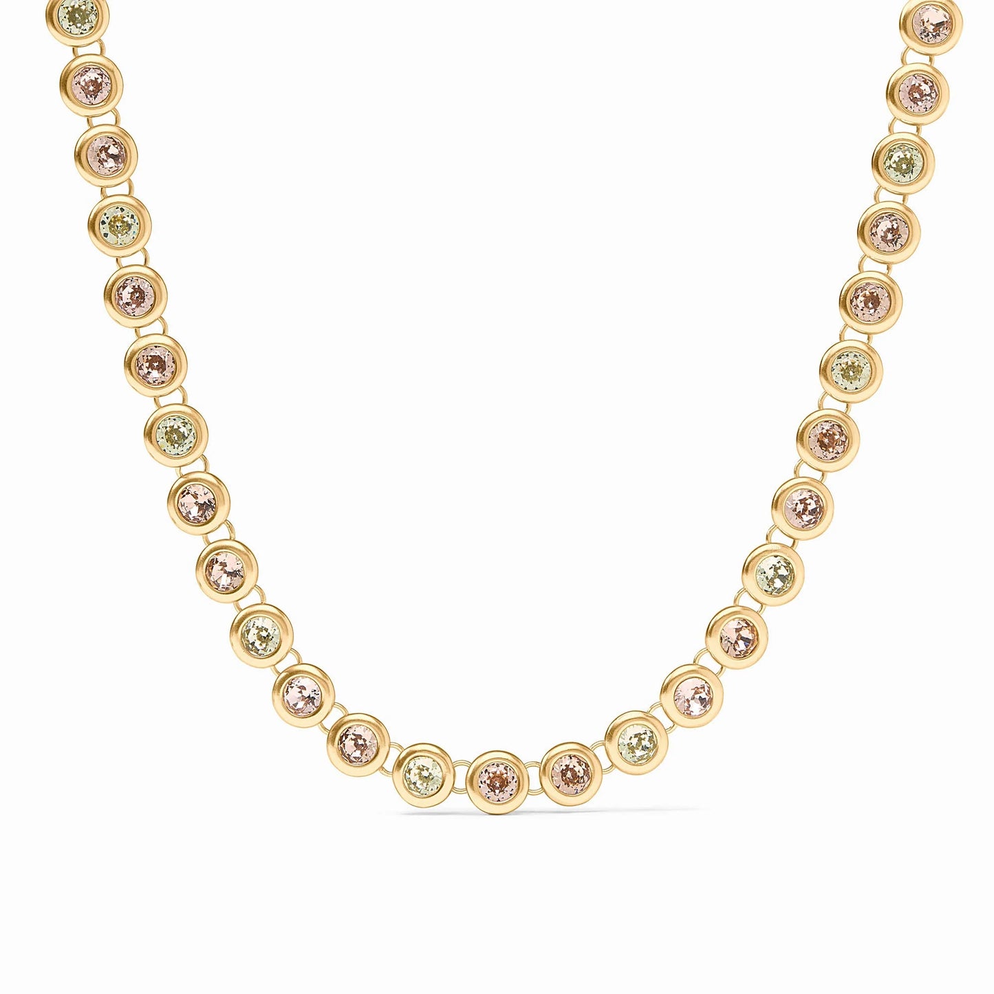 Julie Vos Rainbow Tennis Necklace Champagne Radiance
