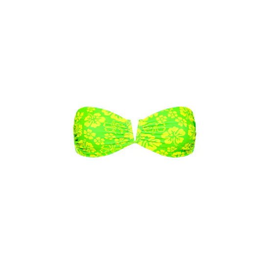 Kulani Kinis V Strapless Bandeau Bikini Top Aloha Lime
