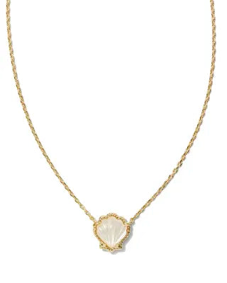 Kendra Scott Brynne Shell Short Pendant Necklace Ivory Mother-of-Pearl