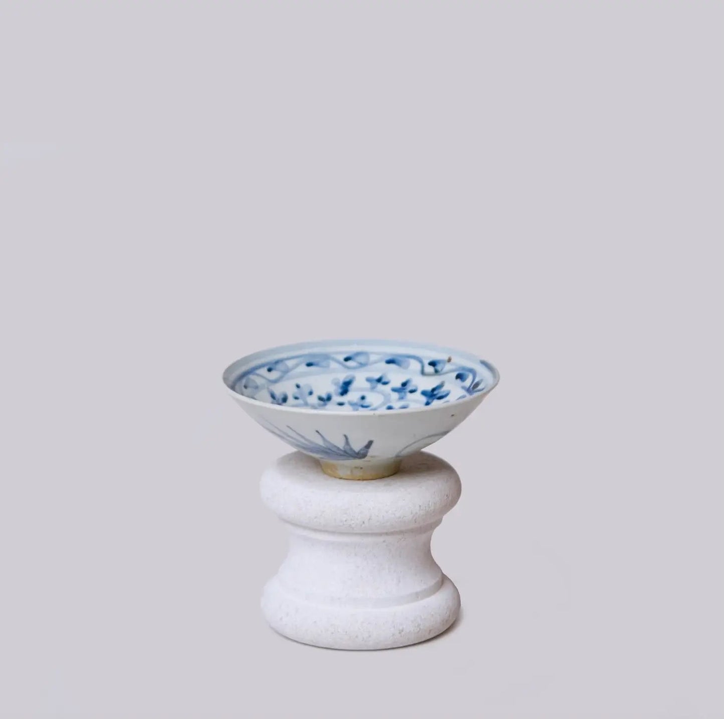 Small Blue and White Porcelain Noble Character Conical Dish