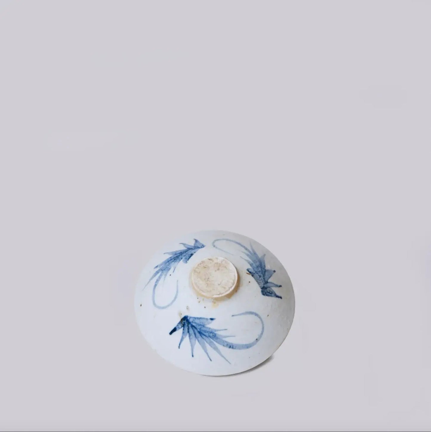 Small Blue and White Porcelain Noble Character Conical Dish