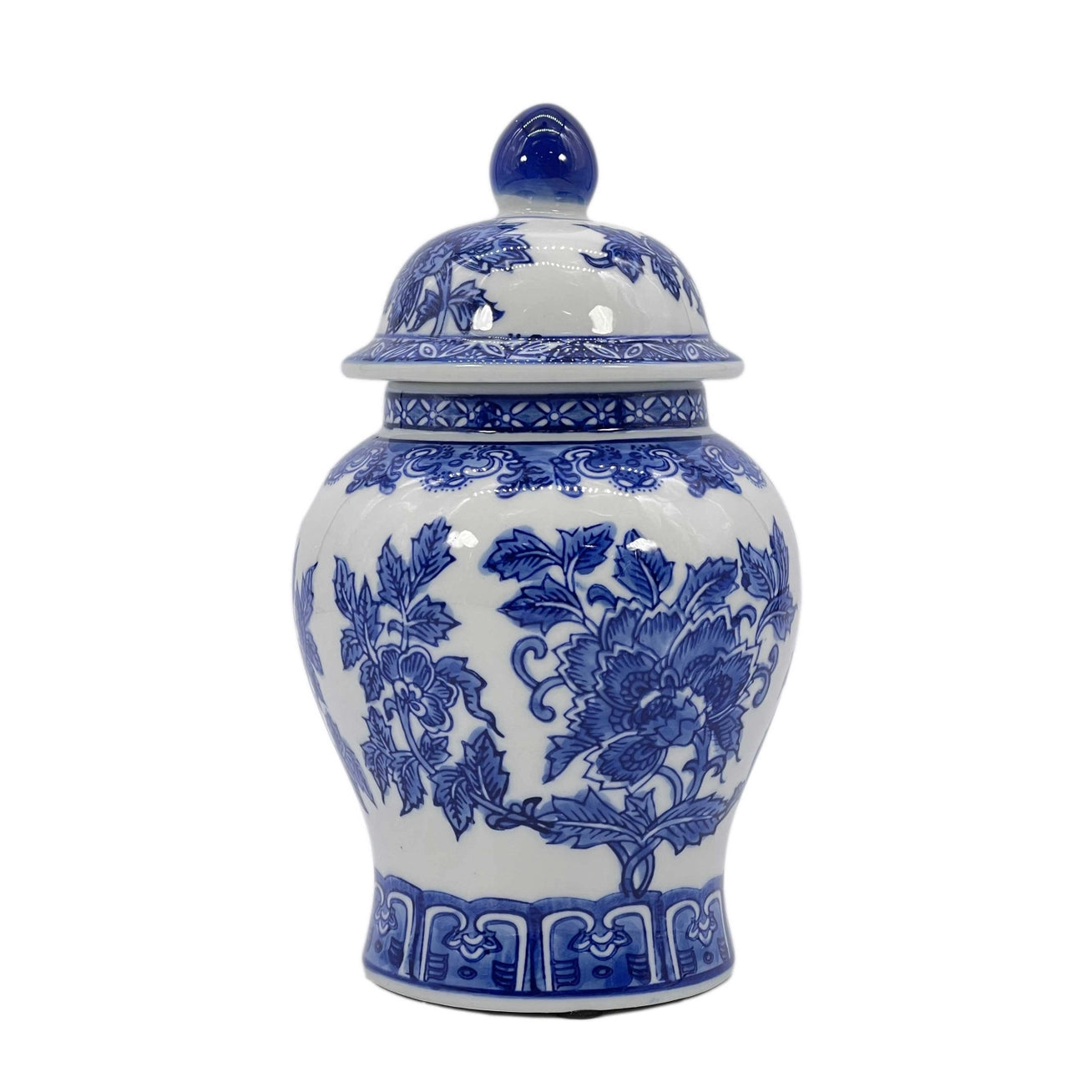 Small Chinoiserie Ceramic Decorative Tea & Ginger Jar
