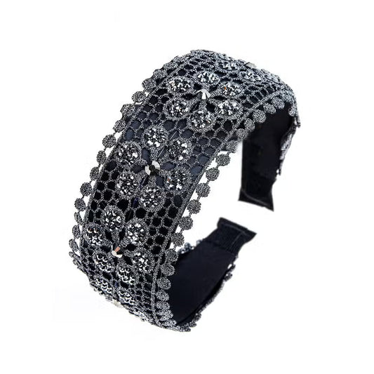 Black and Silver Tiara Headband
