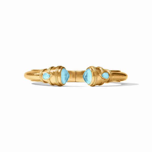 Julie Vos Cannes Demi Cuff Iridescent Capri Blue
